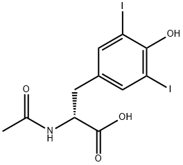 N-乙酰-3,5-二碘-D-酪氨酸 结构式
