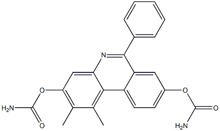 dimethyl (6-phenylphenanthridine-3,8-diyl)dicarbamate Struktur