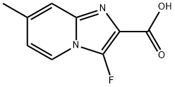 3-フルオロ-7-メチルイミダゾ[1,2-A]ピリジン-2-カルボン酸 HYDROCHLORIDE 化学構造式