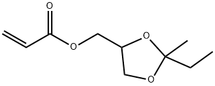 (2-ISOBUTYL-2-METHYL-1,3-DIOXOLAN-4-YL)METHYL ACRYLATE, 69701-99-1, 结构式