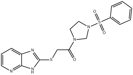 697232-56-7 2-(3H-imidazo[4,5-b]pyridin-2-ylsulfanyl)-1-[3-(phenylsulfonyl)imidazolidin-1-yl]ethanone