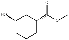 Cyclohexanecarboxylic acid, 3-hydroxy-, methyl ester, (1R,3S)-
 Structure