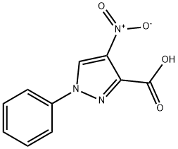 4-硝基-1-苯基-1H-吡唑-3-羧酸 结构式
