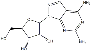 4,6-Diamino-1-(-D-ribofuranosyl)-1H-pyrazolo[3,4-d]pyrimidine Structure