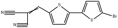 2-((5'-bromo-2,2'-bithiophen-5-yl)methylene)malononitrile Struktur