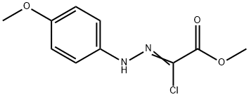 Acetic acid, 2-chloro-2-[2-(4-methoxyphenyl)hydrazinylidene]-, methyl ester Struktur