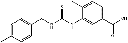 4-methyl-3-(3-(4-methylbenzyl)thioureido)benzoic acid,708224-00-4,结构式