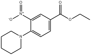 ethyl 3-nitro-4-(piperidin-1-yl)benzoate 化学構造式