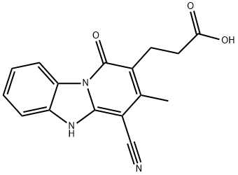 3-(4-cyano-3-methyl-1-oxo-1,5-dihydrobenzo[4,5]imidazo[1,2-a]pyridin-2-yl)propanoic acid,714212-16-5,结构式