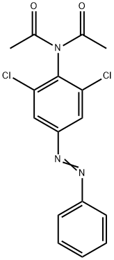 N,N-DIACETYL-2,6-DICHLORO-4-(PHENYLAZO)ANILINE, 7145-67-7, 结构式