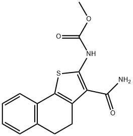 methyl (3-carbamoyl-4,5-dihydronaphtho[1,2-b]thiophen-2-yl)carbamate Struktur