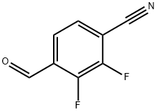 2,3-二氟-4-甲醛基苯甲腈, 717883-41-5, 结构式