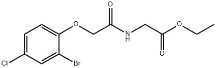 ethyl N-[(2-bromo-4-chlorophenoxy)acetyl]glycinate Structure