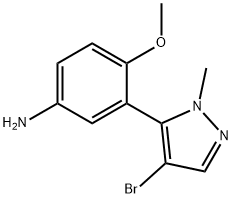 Benzenamine, 3-(4-bromo-1-methyl-1H-pyrazol-5-yl)-4-methoxy-
