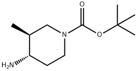 (3S,4S)-4-Amino-3-methyl-piperidine-1-carboxylic acid tert-butyl ester, 723308-59-6, 结构式