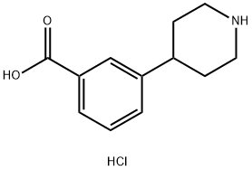Benzoic acid, 3-(4-piperidinyl)-, hydrochloride Struktur