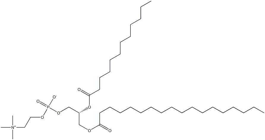 1-硬脂酰-2-月桂酰基卵磷脂 结构式