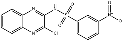 N-(3-chloroquinoxalin-2-yl)-3-nitrobenzenesulfonamide 化学構造式