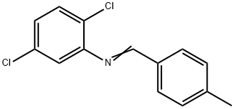 2,5-DICHLORO-N-(4-METHYLBENZYLIDENE)ANILINE, 73256-37-8, 结构式