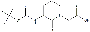 2-(3-((tert-Butoxycarbonyl)amino)-2-oxopiperidin-1-yl)acetic acid Struktur