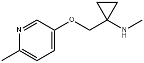 N-Methyl-1-(((6-methylpyridin-3-yl)oxy)methyl)cyclopropanamine Struktur