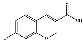 (E)-3-(4-羟基-2-甲氧基苯基)丙烯酸, 73490-39-8, 结构式