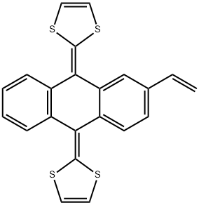 2,2'-(2-Vinylanthracene-9,10-diylidene)bis(1,3-dithiole) Struktur