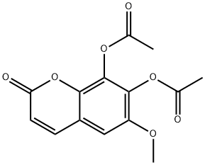 6-methoxy-2-oxo-2H-chromene-7,8-diyl diacetate Struktur