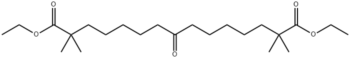 2,2,14,14-Tetramethyl-8-oxopentadecanedioic acid diethyl ester Structure