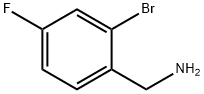 Benzenemethanamine, 2-bromo-4-fluoro-
 Structure