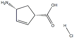 (1S,4R)-4-氨基环戊烯-2-羧酸盐酸盐,74201-87-9,结构式