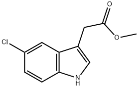 2-(5-クロロ-1H-インドール-3-イル)酢酸メチル 化学構造式