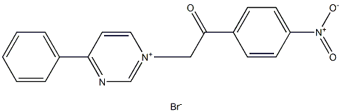 1-(2-(4-NITRO-PHENYL)-2-OXO-ETHYL)-4-PHENYL-PYRIMIDIN-1-IUM, BROMIDE Struktur