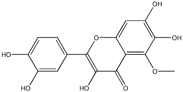 2-(3,4-Dihydroxyphenyl)-3,6,7-trihydroxy-5-methoxy-4H-1-benzopyran-4-one Structure