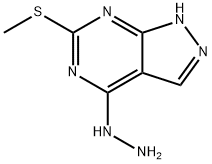 4-Hydrazinyl-6-(methylthio)-1H-pyrazolo[3,4-d]pyrimidine Struktur
