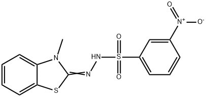3-NITROBENZENESULFONIC (3-METHYL-2-BENZOTHIAZOLINYLIDENE)HYDRAZIDE Structure