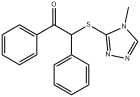 2-[(4-methyl-4H-1,2,4-triazol-3-yl)sulfanyl]-1,2-diphenylethanone,757207-14-0,结构式