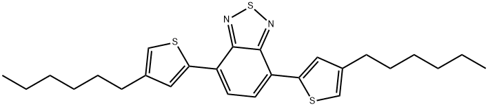 4,7-Bis(4-hexylthiophen-2-yl)benzo[c][1,2,5]thiadiazole, 761416-46-0, 结构式