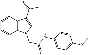 2-(3-acetyl-1H-indol-1-yl)-N-(4-methoxyphenyl)acetamide,764709-17-3,结构式