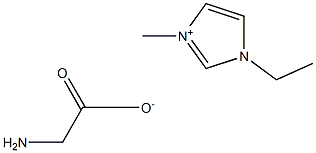 1-Ethyl-3-methylimidazolium aminoacetate 化学構造式