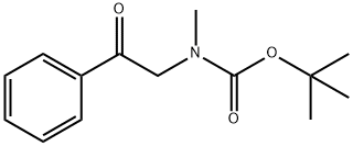 甲基(2-氧代-2-苯乙基)氨基甲酸叔丁酯, 77184-10-2, 结构式
