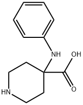 4-Piperidinecarboxylic acid, 4-(phenylamino)- Structure