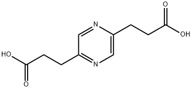 2,5-Pyrazinedipropanoic acid Struktur