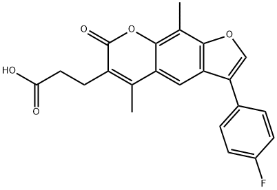 777857-51-9 3-(3-(4-fluorophenyl)-5,9-dimethyl-7-oxo-7H-furo[3,2-g]chromen-6-yl)propanoic acid