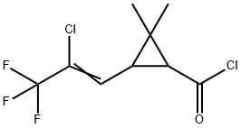 3-(2-Chloro-3,3,3-trifluoro-1-propen-1-yl)-2,2-dimethylcyclopropanecarbonyl chloride Structure