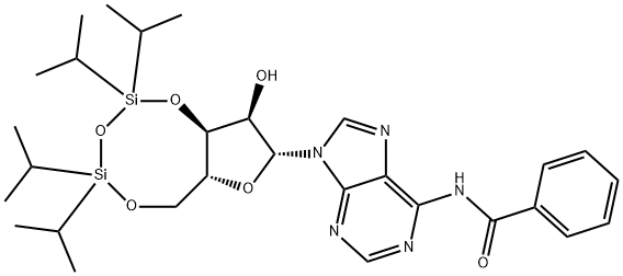 N-Benzoyl-3',5'-O-[1,1,3,3-tetrakis(1-methylethyl)-1,3-disiloxanediyl]adenosine Struktur
