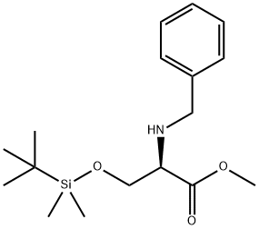 (R)-methyl 2-(benzylamino)-3-((tert-butyldimethylsilyl)oxy)propanoate,794518-57-3,结构式