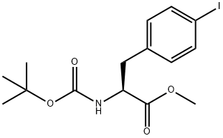 N-Boc-4-iodo-DL-phenylalanine methyl ester Struktur