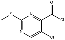 5-chloro-2-(methylthio)pyrimidine-4-carbonyl chloride Structure