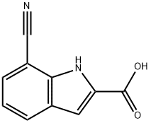 7-氰基-1H-吲哚-2-羧酸, 796870-32-1, 结构式